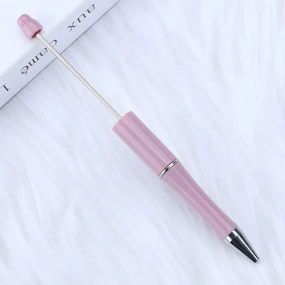 Solid Color Pearlescent Macaron Ombre Beadable Plastic Ballpoint Pen for DIY