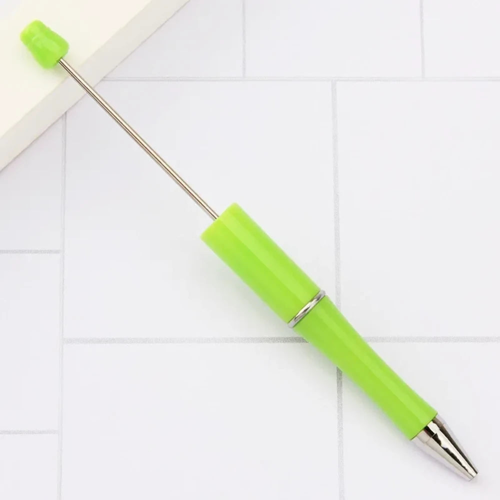 Solid Color Pearlescent Macaron Ombre Beadable Plastic Ballpoint Pen for DIY
