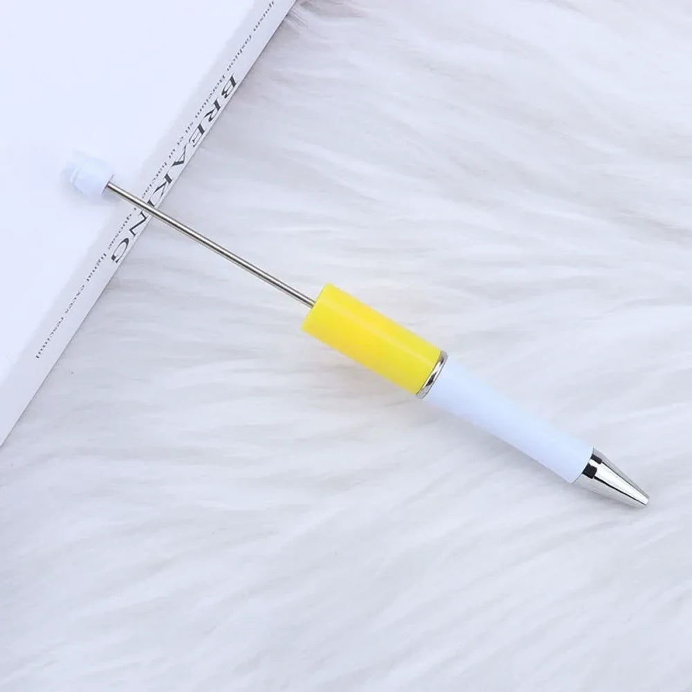 Solid Color Pearlescent Macaron Ombre Beadable Plastic Ballpoint Pen for DIY