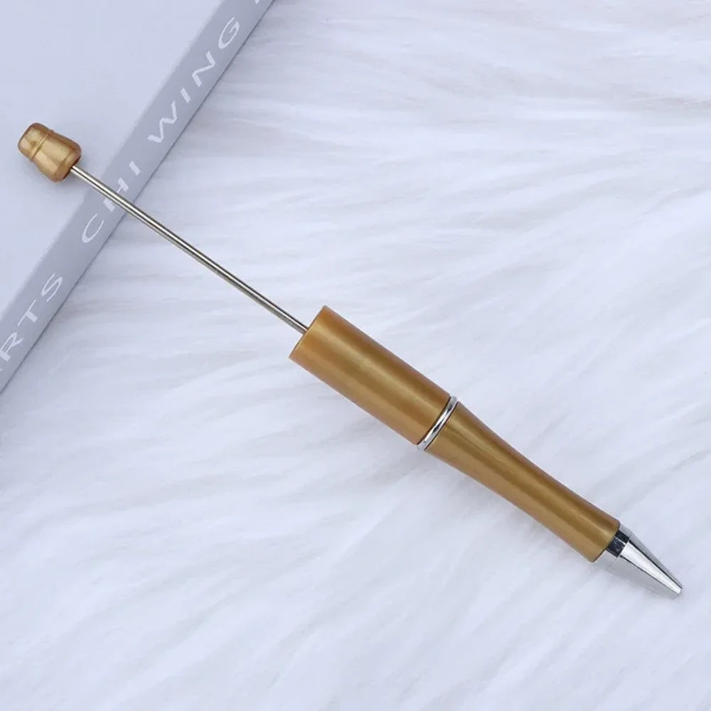 Solid Color Pearlescent Macaron Ombre Beadable Plastic Ballpoint Pen for DIY