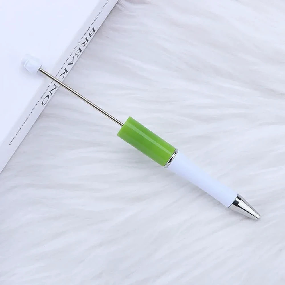 Solid Color Pearlescent Macaron Ombre Beadable Plastic Ballpoint Pen for DIY
