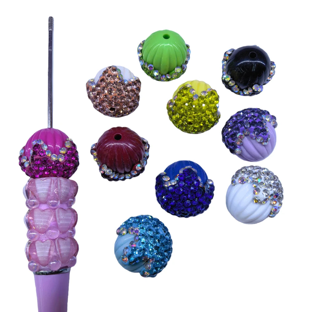Solid Color Acron Water Drop Rhinestone Acrylic DIY Fancy Beads