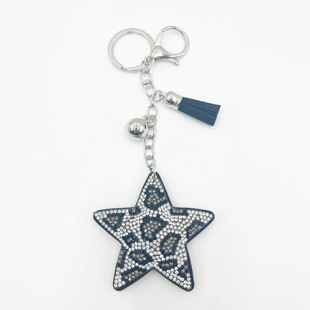 Star Rhinestone Keychain for DIY