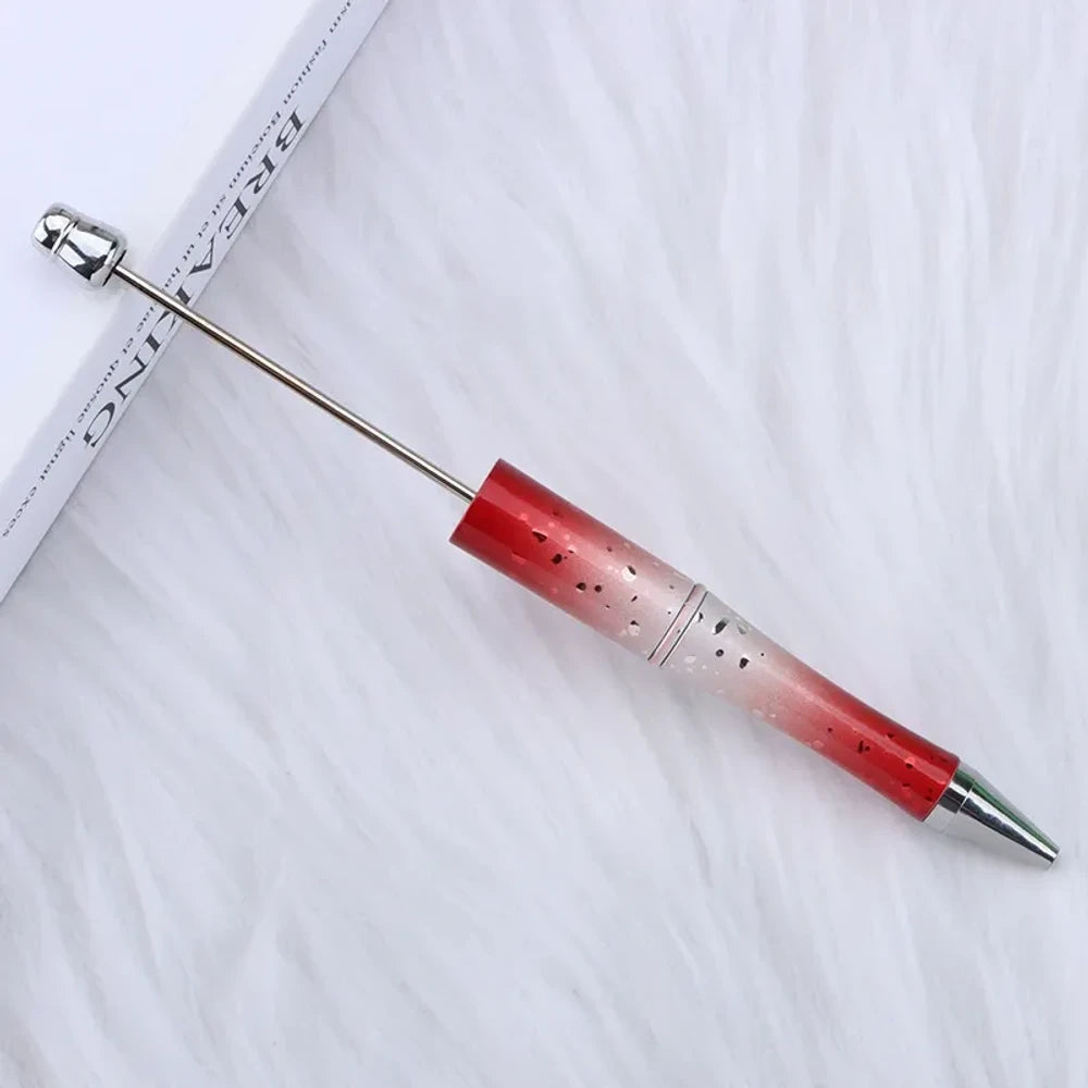 Starry Glitter Gradient Beadable Plastic Ballpoint Pen for DIY
