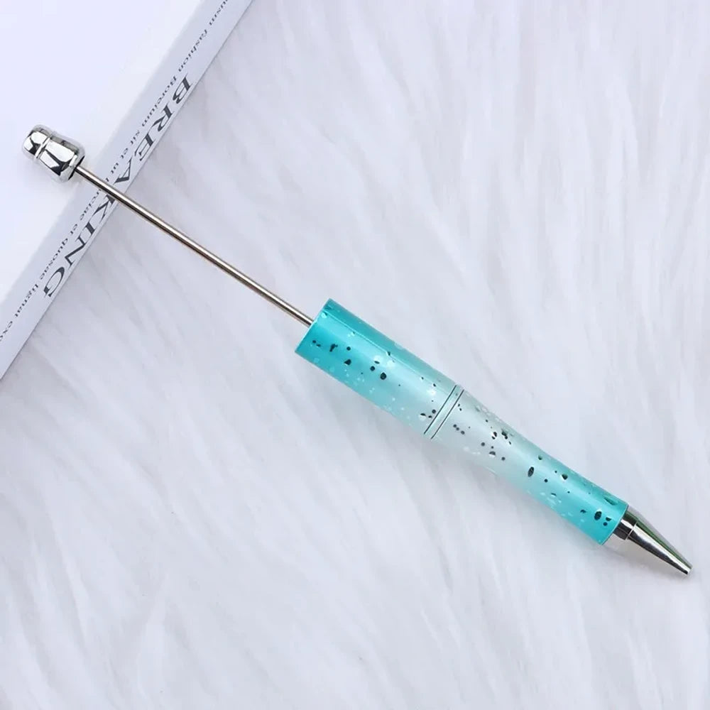 Starry Glitter Gradient Beadable Plastic Ballpoint Pen for DIY