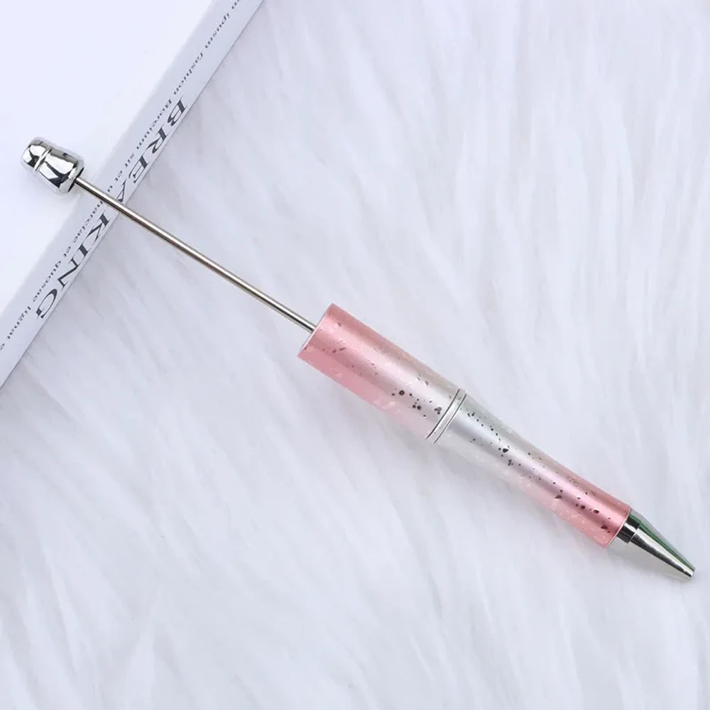 Starry Glitter Gradient Beadable Plastic Ballpoint Pen for DIY
