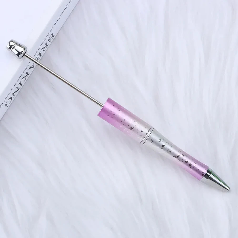 Starry Glitter Gradient Beadable Plastic Ballpoint Pen for DIY