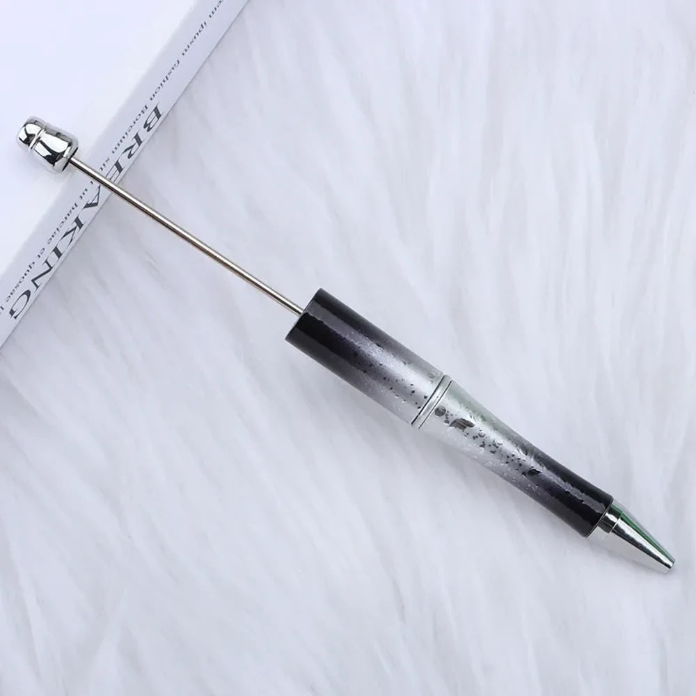 Starry Glitter Gradient Beadable Plastic Ballpoint Pen for DIY