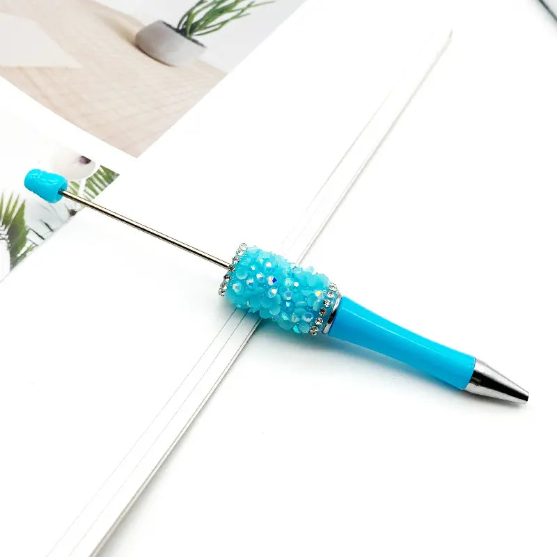 Pretty DIY Beadable Pens with Flatback Rhinestones in Mix Solid Colors