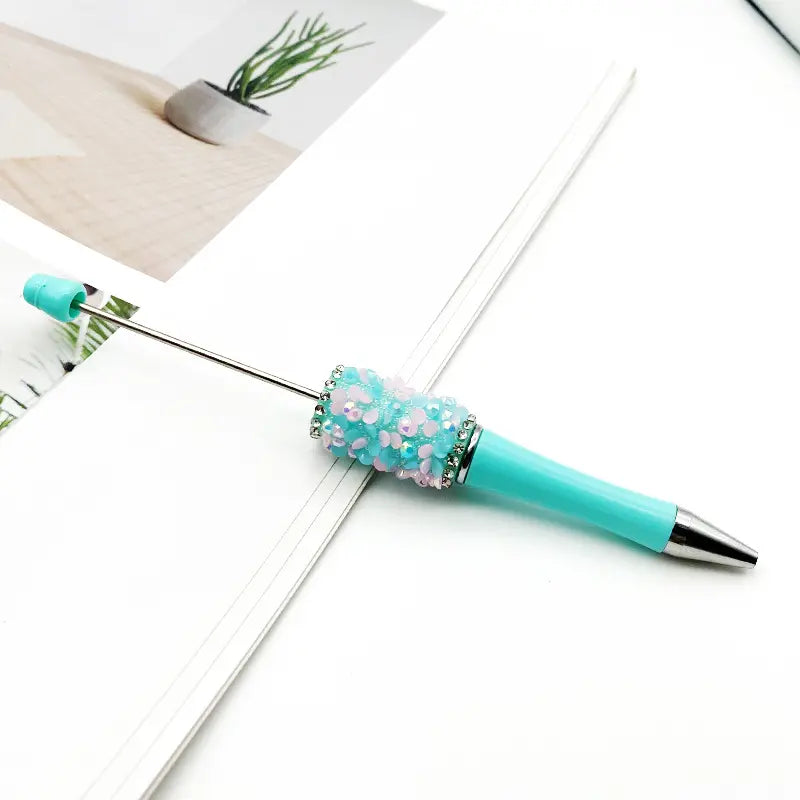 Pretty DIY Beadable Pens with Flatback Rhinestones in Mix Solid Colors