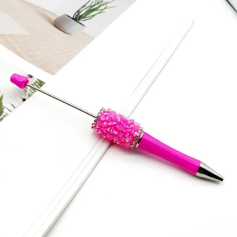 Pretty DIY Beadable Pens with Flatback Rhinestones in Mix Solid Colors
