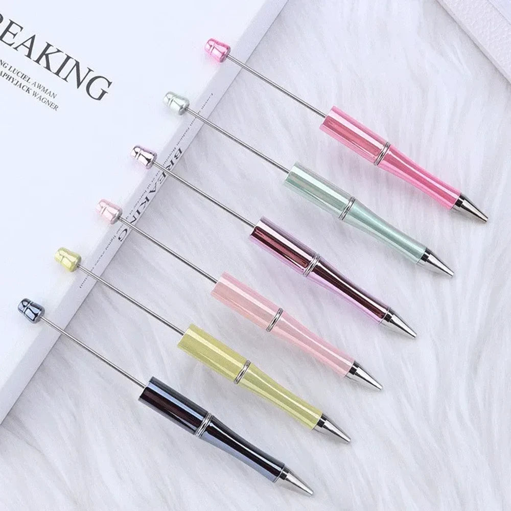 UV Solid Color Beadable Plastic Ballpoint Pen for DIY