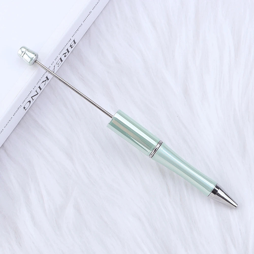 UV Solid Color Beadable Plastic Ballpoint Pen for DIY