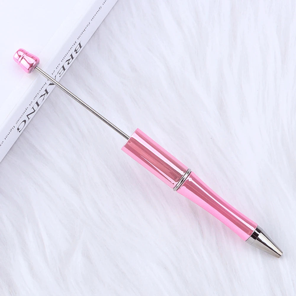 UV Solid Color Beadable Plastic Ballpoint Pen for DIY