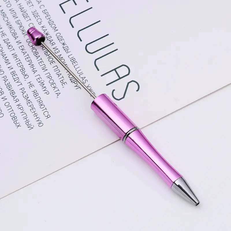 Plastic UV Electroplating Gradient Pen DIY Handmade Beadable Pen