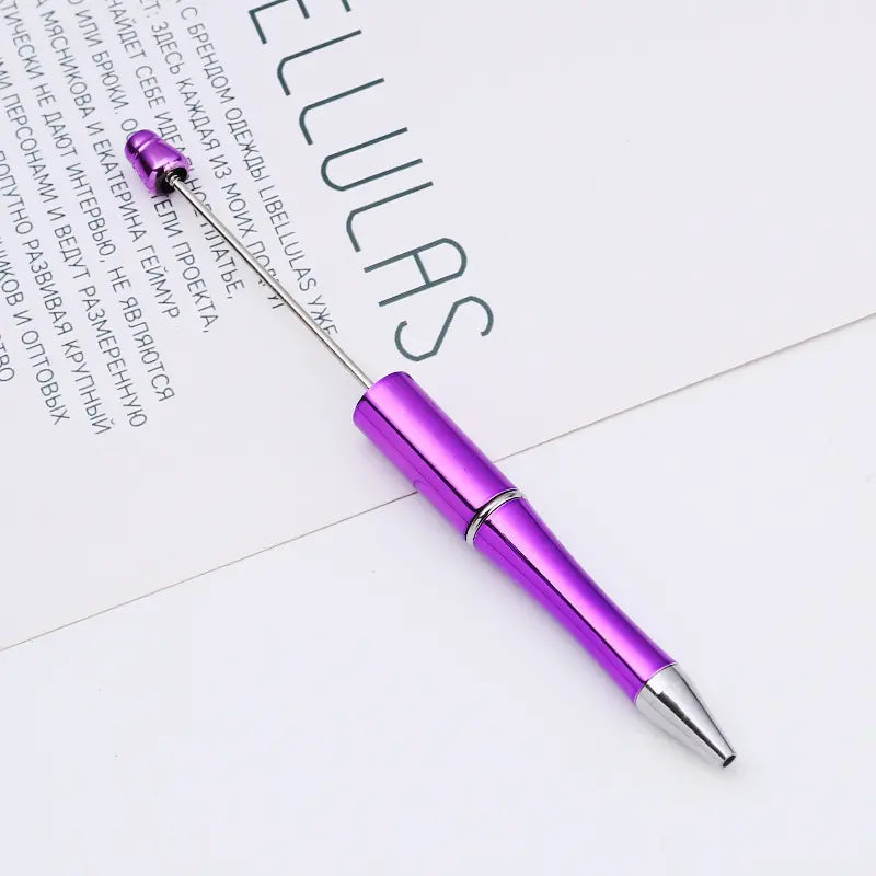 Plastic UV Electroplating Gradient Pen DIY Handmade Beadable Pen