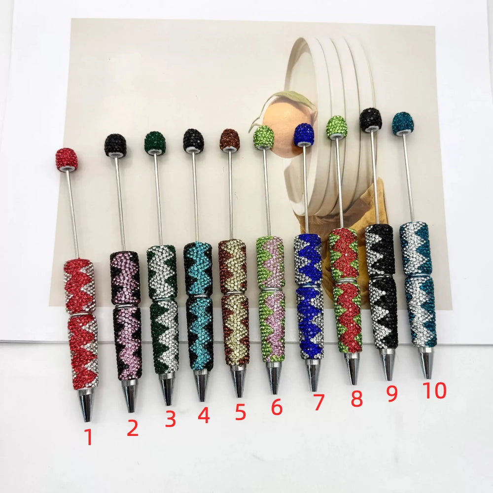 Wave Pattern Beadable Rhinestone Pens