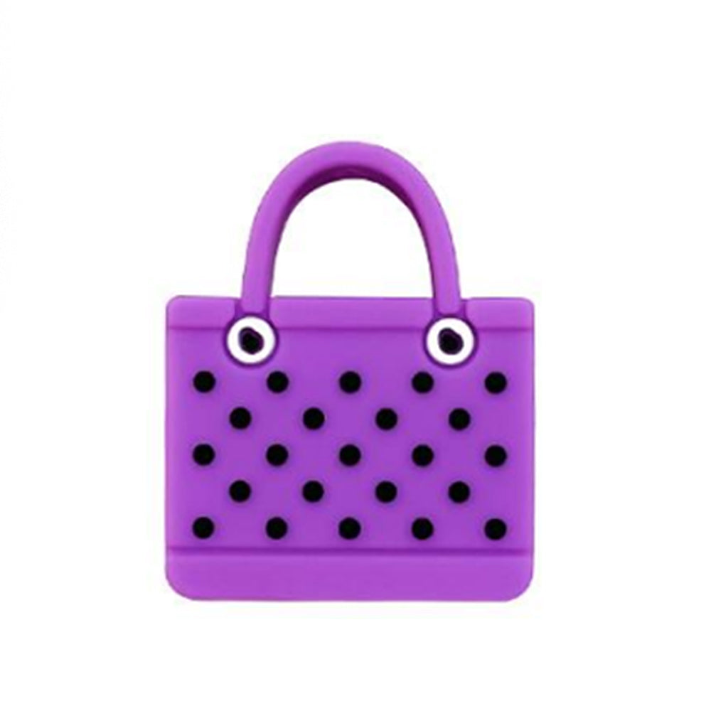 Solid Color Beach Bag Silicone Beads-10PCS