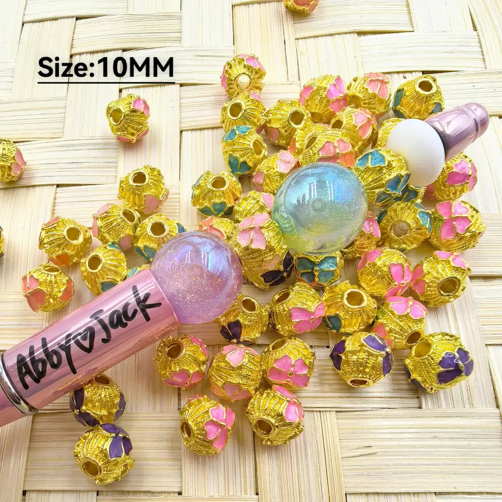 10MM Butterfly Golden Metal Spacer, Won't Fade