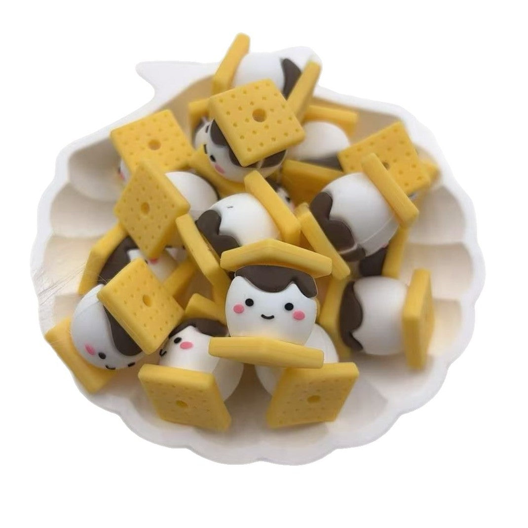 Cute Colorful Cartoon 3D DIY Beads-10PCS