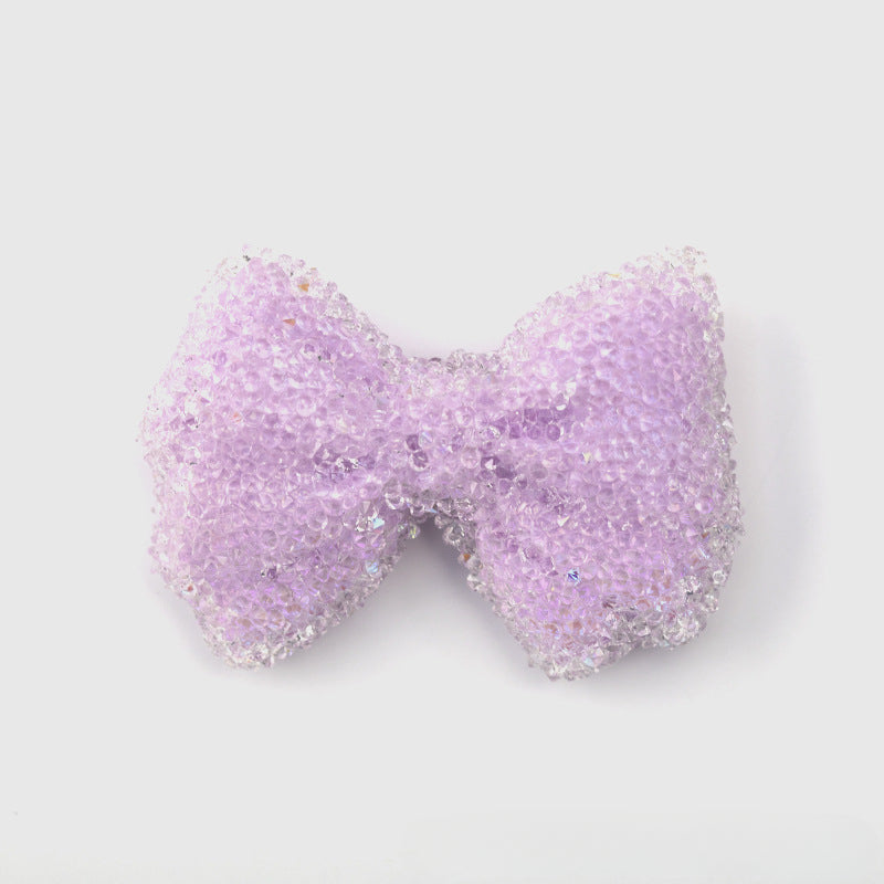 Acrylic Large Bow Tie, Sugar Bead String-2PCS