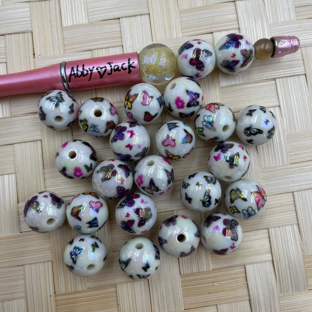16MM Butterfly Beads | Beadable Pens Bracelets Keychain