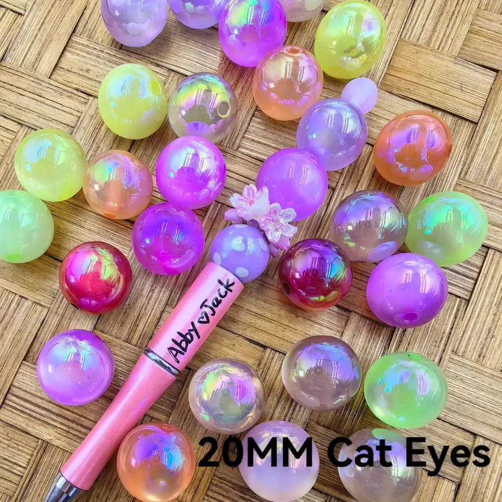 16MM Cat Eyes Acrylic Bead