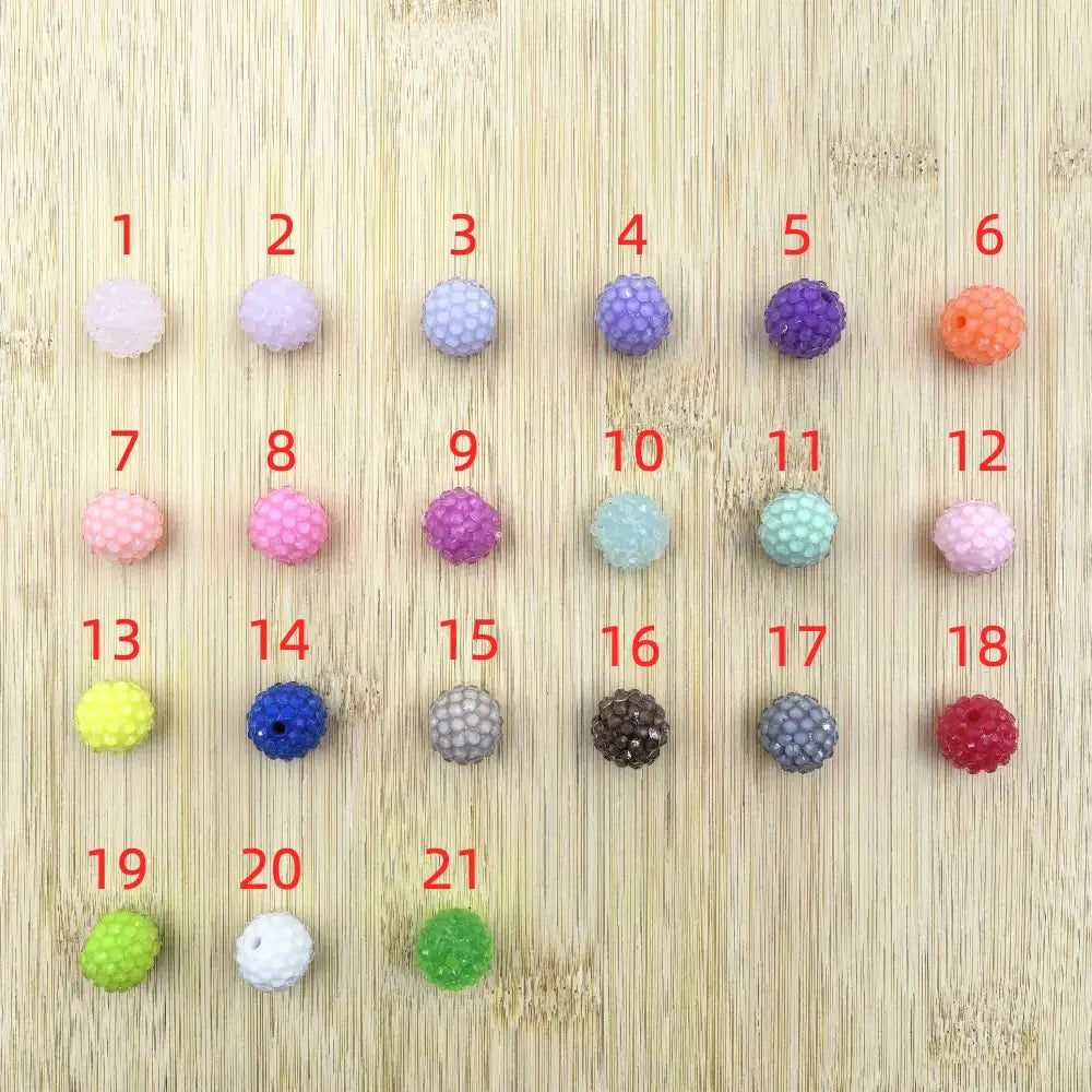 16MM Jelly Color Rhinestones Acrylic Rhinestone Beads