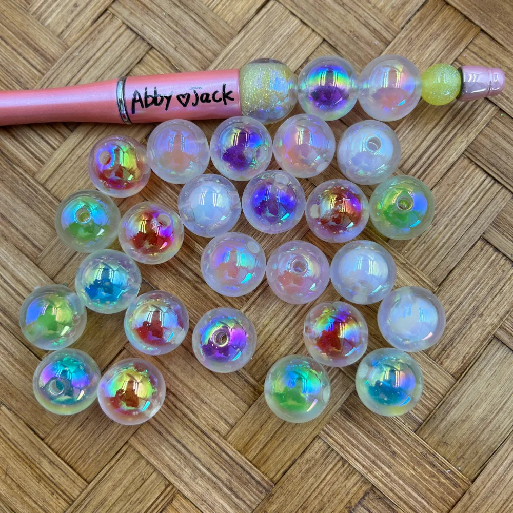 16MM Muti Color UV Coating Double Layer Acrylic Beads