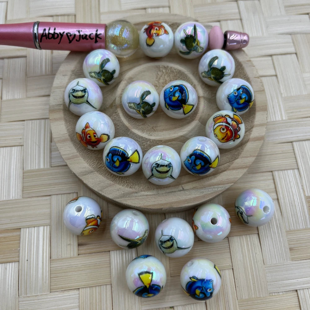 16MM Ocean Animal Beads | Beadable Pens Bracelets Keychain