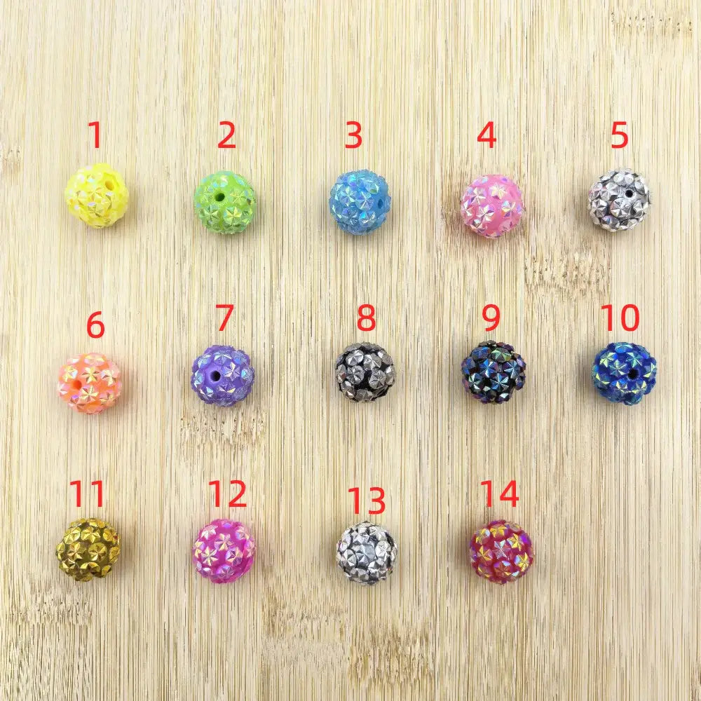 16MM Snowflakes Acrylic Rhinestone Beads