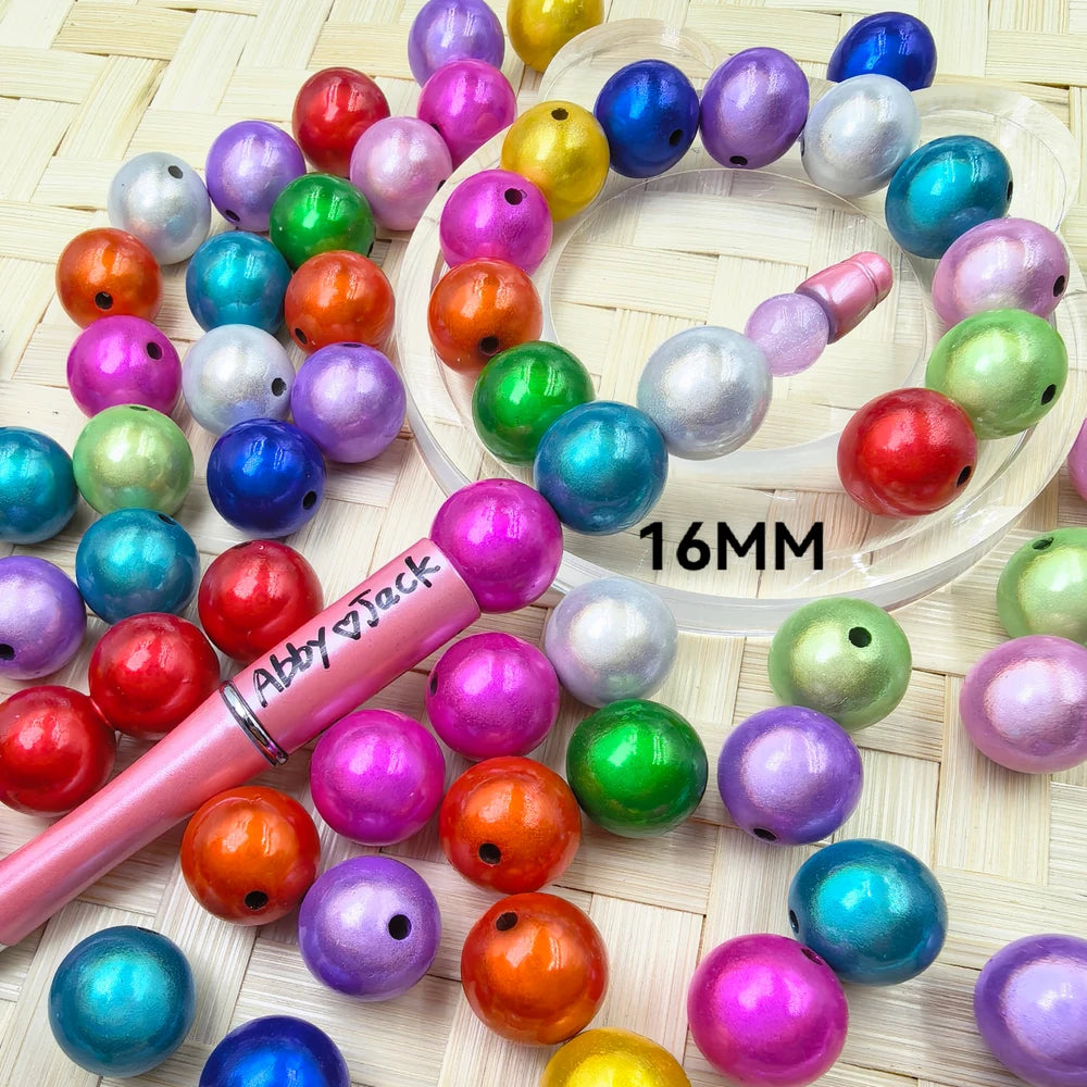 16MM Solid Color Acrylic Beads