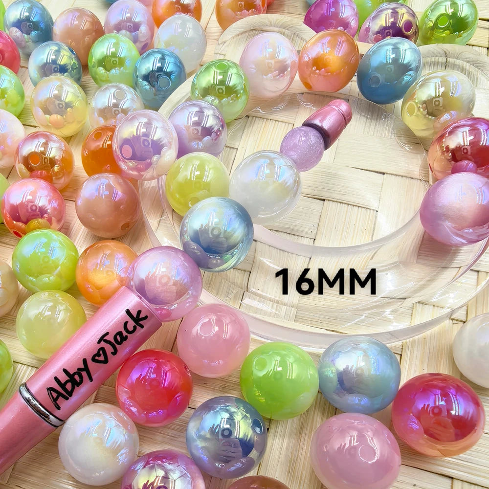 16MM UV Coating Shiny in Solid Color Acrylic Bead