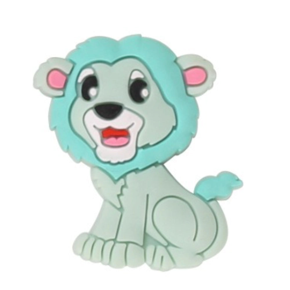 Flatback Lion Silicone Focal Bead | Beadable Pens Keychains Badge