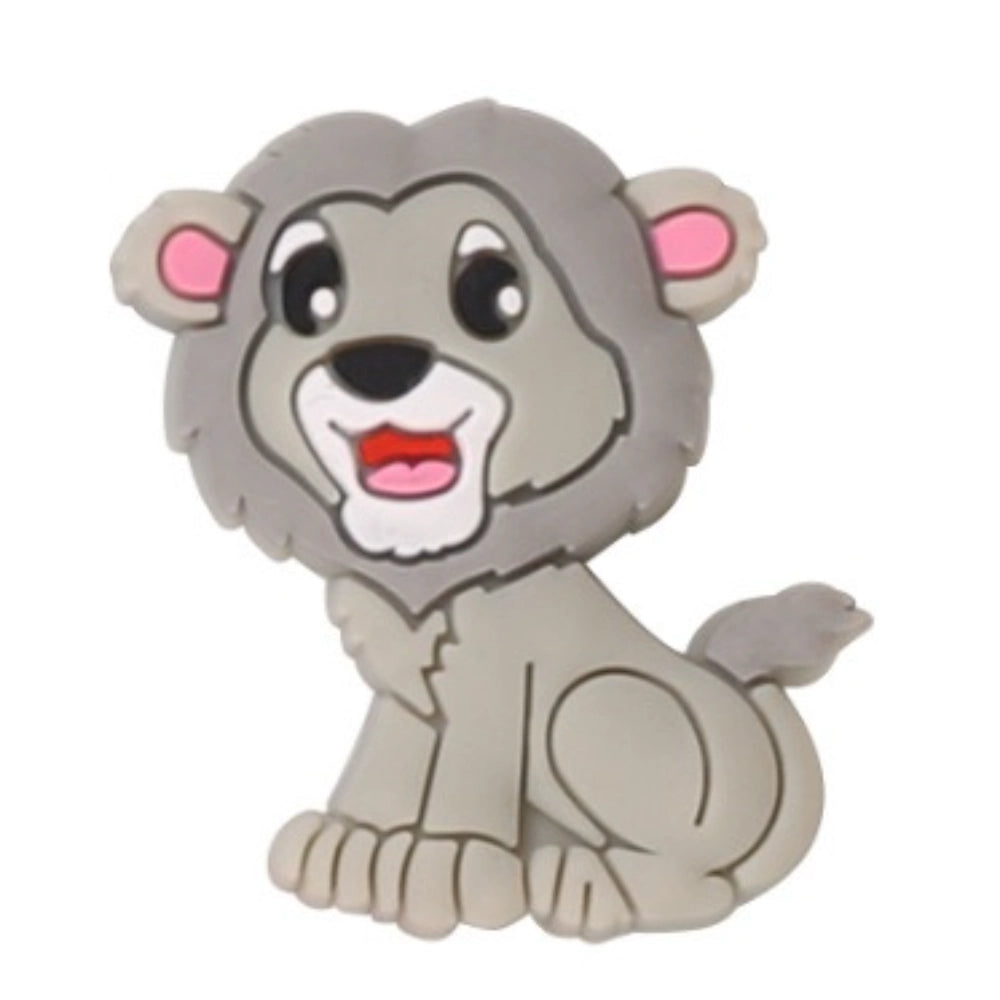 Flatback Lion Silicone Focal Bead | Beadable Pens Keychains Badge