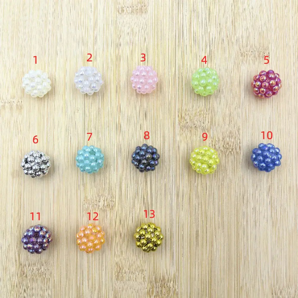 20MM Pearls Acrylic Rhinestone Beads