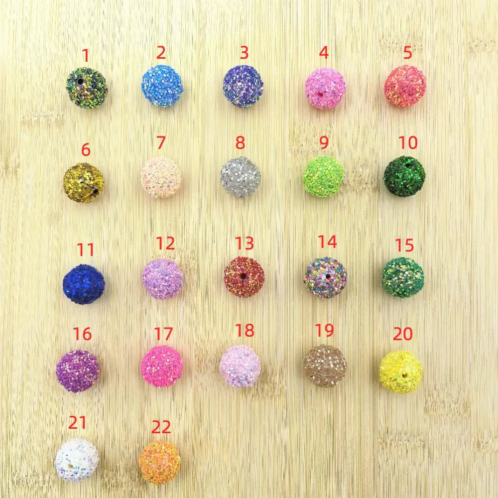 20MM Sugar Beads Sparkling Acrylic Rhinestone Beads