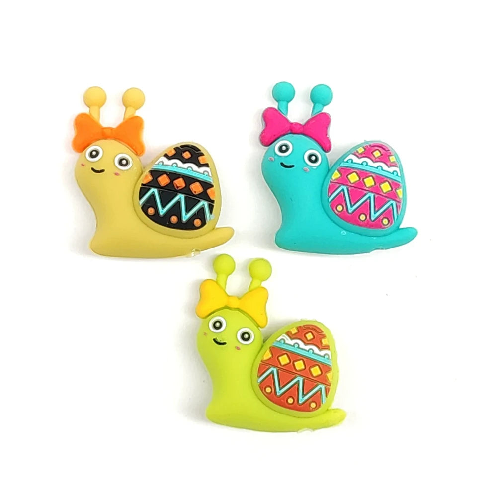 3D Snail Silicone Focal Beads for DIY Keychains Bracelet Pens