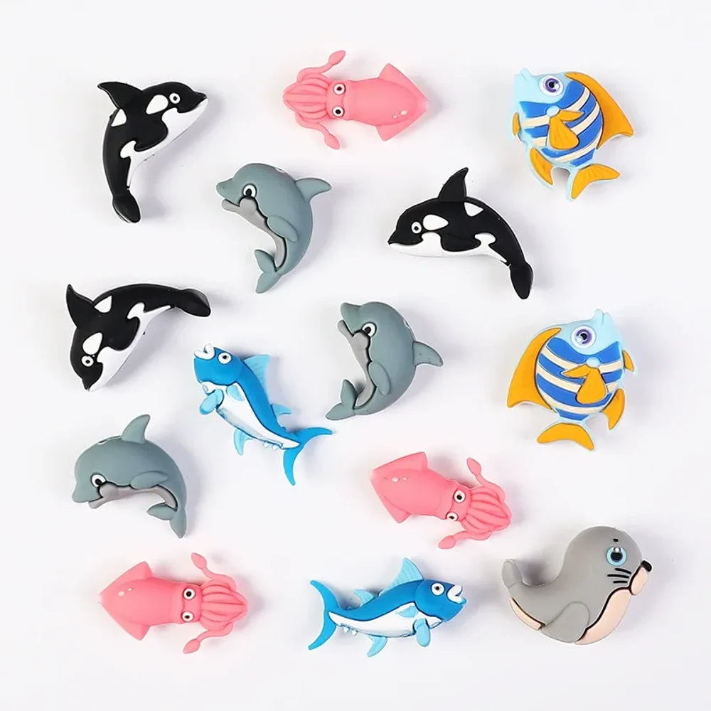 3D Marine Animals Silicone Focal Beads for DIY Pens Bracelet