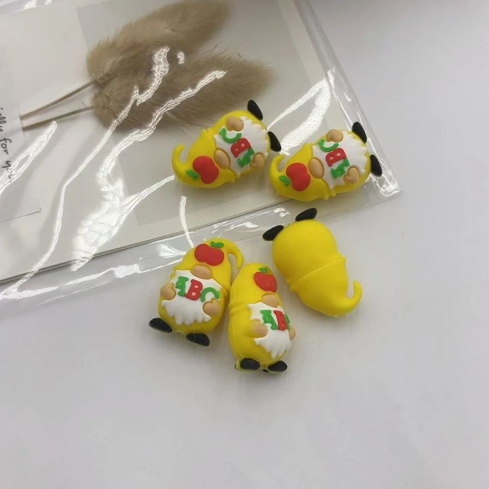 3D ABC Gnome Silicone Focal Beads for DIY Pens Keychain