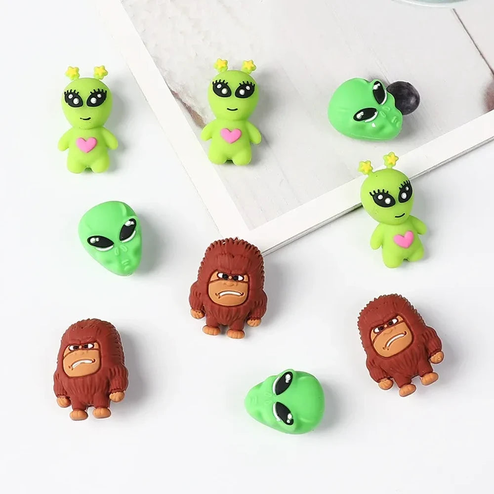 3D Alien Silicone Focal Beads for DIY Pens Keychains