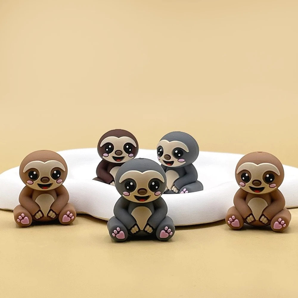 3D Animal Silicone Focal Beads for DIY Keychains Bracelet Pens