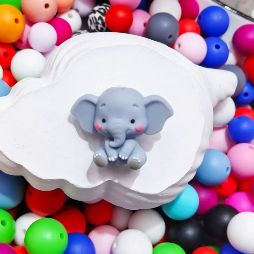 3D Animals Silicone Focal Beads for DIY Pens Keychains