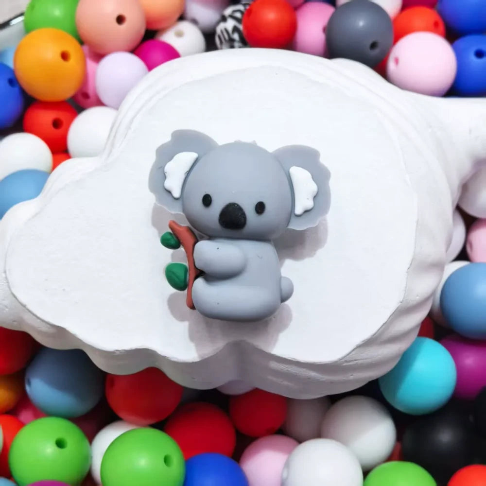 3D Animals Silicone Focal Beads for DIY Pens Keychains