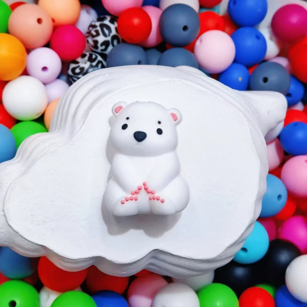 3D Animals Silicone Focal Beads for DIY Pens Keychains