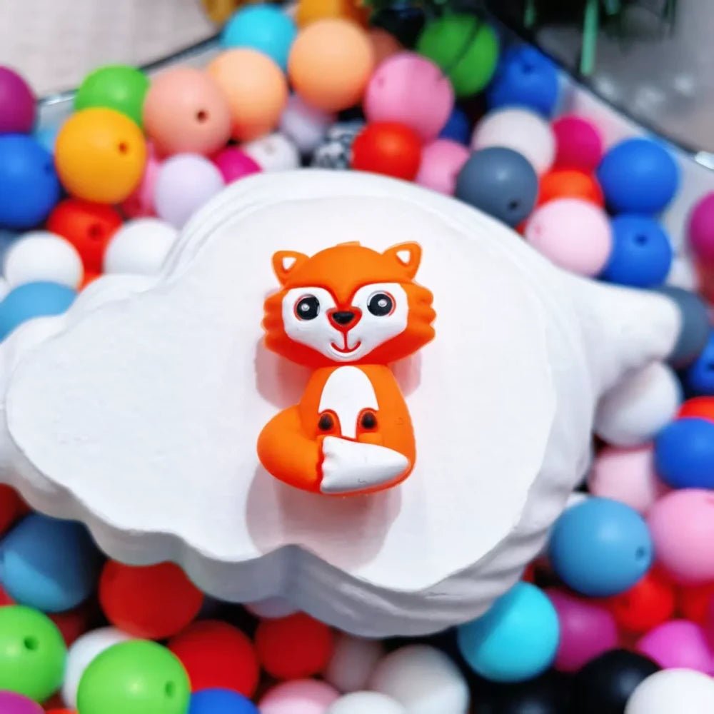 3D Animals Silicone Focal Beads for DIY Pens Keychains