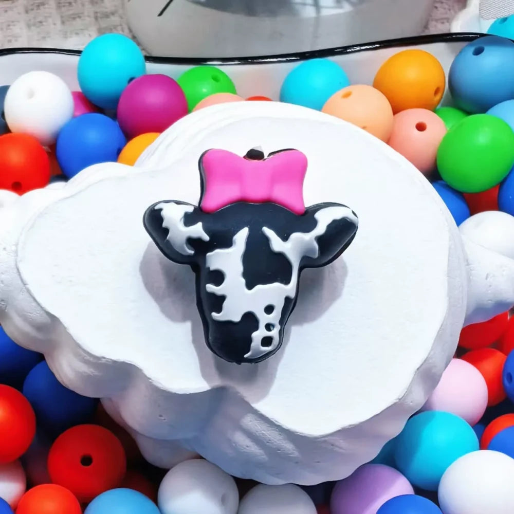 3D Animals Silicone Focal Beads for DIY Pens Keychains