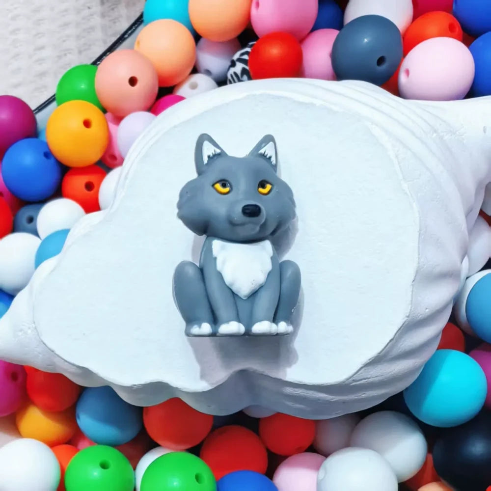3D Animals Silicone Focal Beads for DIY Pens Keychains