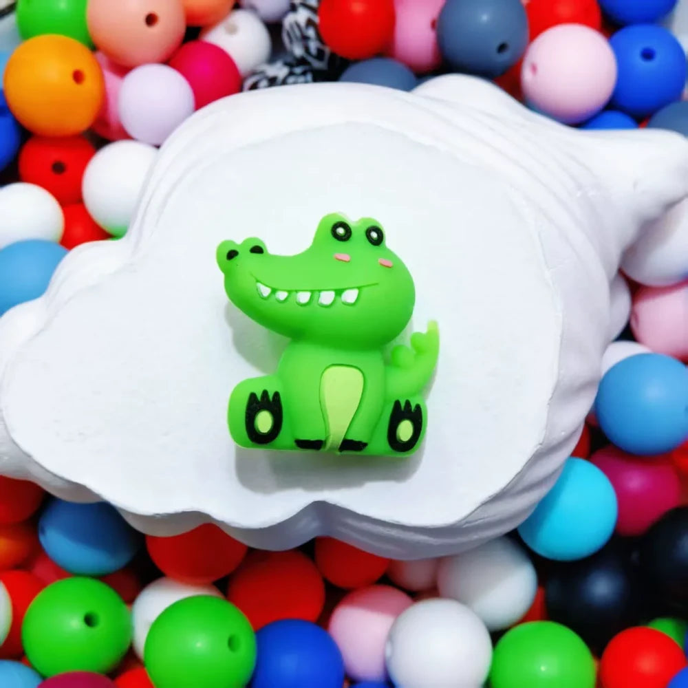 3D Animals Silicone Focal Beads for DIY Pens Keychains