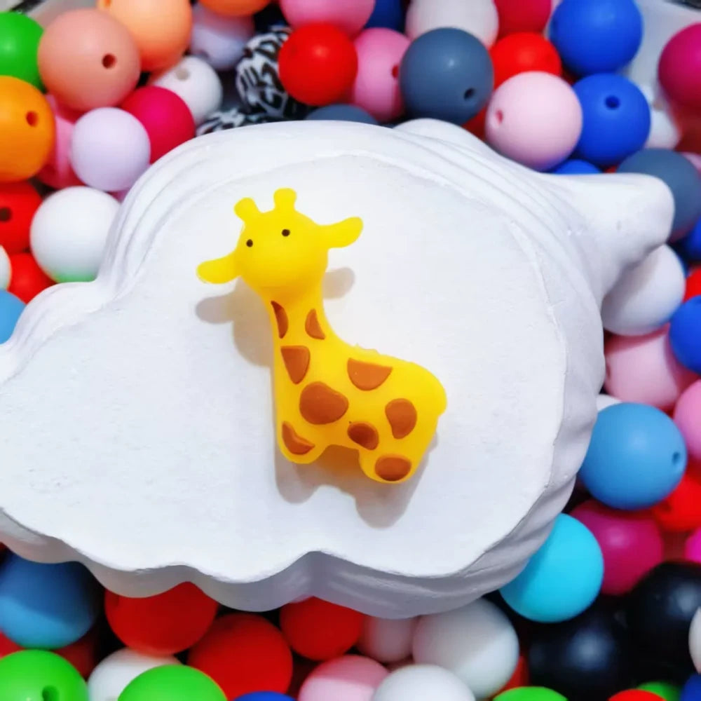 3D Animals Silicone Focal Beads for DIY Pens Keychains
